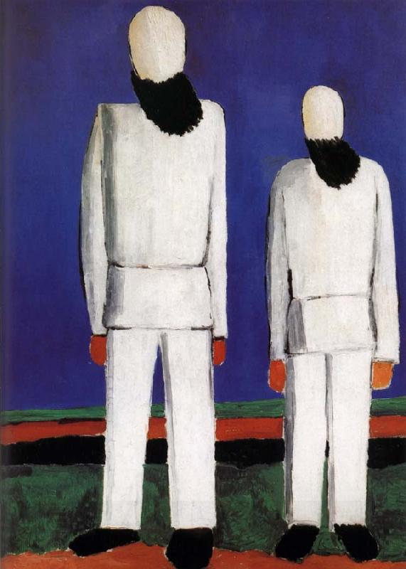 Kasimir Malevich Two men portrait China oil painting art